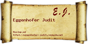 Eggenhofer Judit névjegykártya